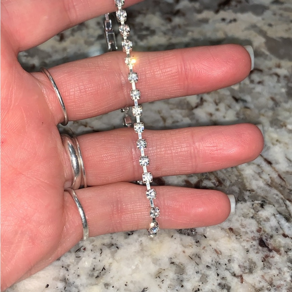 Elegant Silver Tennis Bracelet